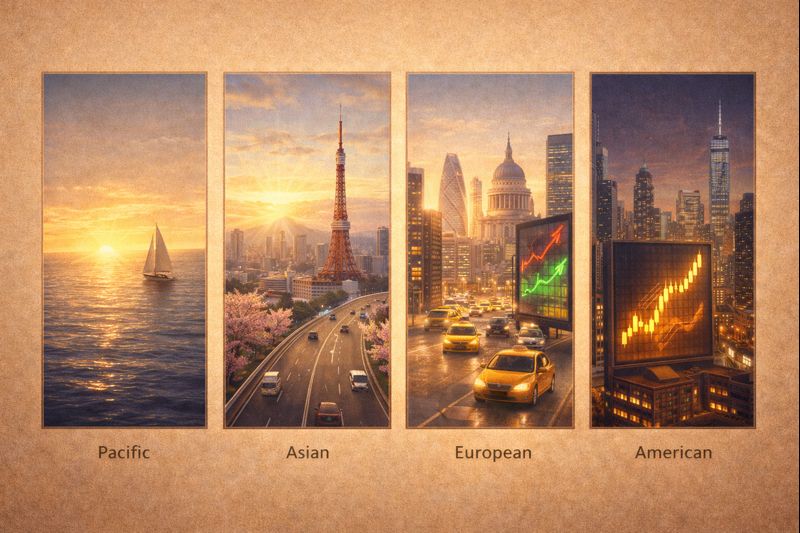 География и хронология рынка: четыре кита Forex